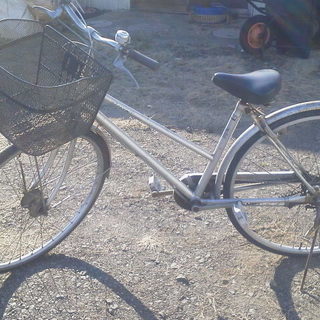 【取引終了】自転車 27インチ 銀色