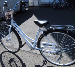 南12条店 シティサイクル 27インチ 6段変速 ホワイト