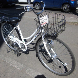 南12条店 シティサイクル 27インチ 6段変速 ホワイト