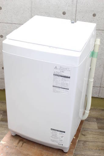 R529)【美品・高年式！】東芝 TOSHIBA 全自動洗濯機 AW-7D6 2018年製 7kg 取扱説明書付き 浸透ザブーン洗浄