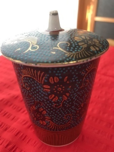 高級九谷焼 湯呑み茶碗 蓋付