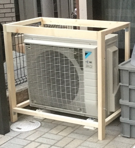 ダイキンエアコン室外機手作りカバー  大型サイズ用(内法 幅860×高さ860×奥行450)