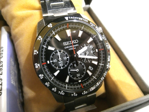 数量限定・即納特価!! SEIKO 腕時計 クロノグラフ SSB031PC ブラック 
