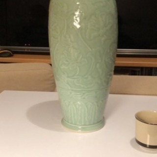 龍泉窯 「梅青釉」 青磁・天竜寺青磁 大花瓶 壺