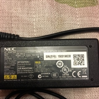 NEC ノート用ACアダプタ  ADP88(ADP-40ED A)