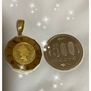 K18 ネックレス 50cmコイントップ付