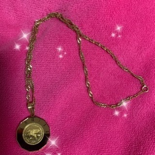 K18 ネックレス 50cmコイントップ付