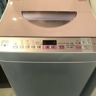 シャープ 縦型洗濯乾燥機 2017年製 ES-TX5A-P 洗濯...