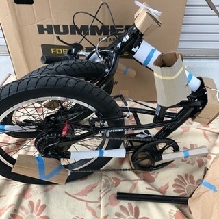 新品☆未使用！引き取り限定格安！ハマー折りたたみ自転車 極太タイ...