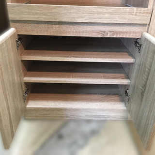 【自社配送は札幌市内限定】Walsh/ウォルシュ(下段A) レンジ台 キッチン収納 収納棚 ナチュラル 900×415×900~950mm