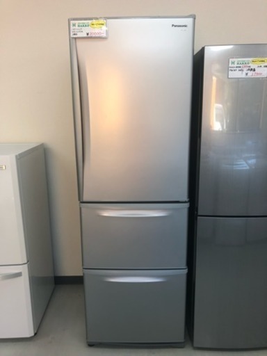 【リサイクルサービス八光　田上店　安心の1か月保証　配達・設置OK】【NR-C370M-S】 パナソニックノンフロン3ドア冷蔵庫 [365L]