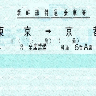 東海道新幹線【新幹線切符】 東京⇔京都　 のぞみ指定席　12250円