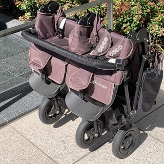 エアバギーココダブル エスプレッソ 双子ベビーカー 横並び 2人乗り