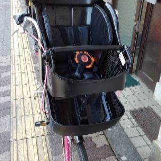 silver ring[belle-mere]20型 子供乗せママチャリ 内装3段/LEDオート/ピンクxブラック