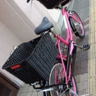 silver ring[belle-mere]20型 子供乗せママチャリ 内装3段/LEDオート/ピンクxブラック