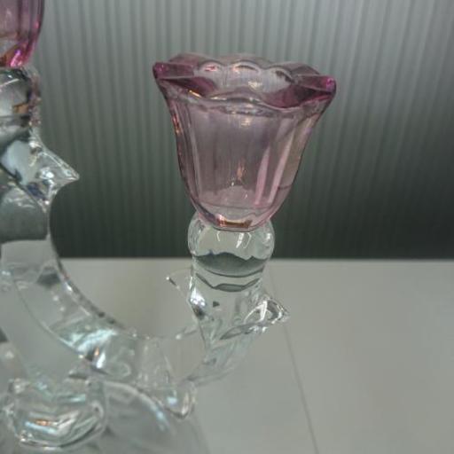 新品☆ローラアシュレイ ガラス製キャンドルスタンド ペア