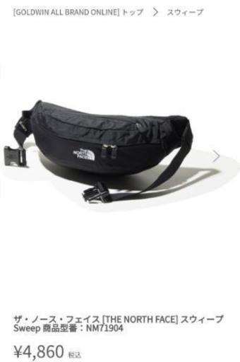 ■新品■タグ付■正規品■未使用未開封■THE NORTH FACE sweep K(黒) ウエストバッグ ヒップバッグ スウィープ ノース フェイス スイープ