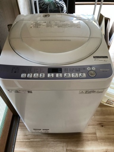 2018年 SHARP 洗濯機7㎏ 穴無し槽