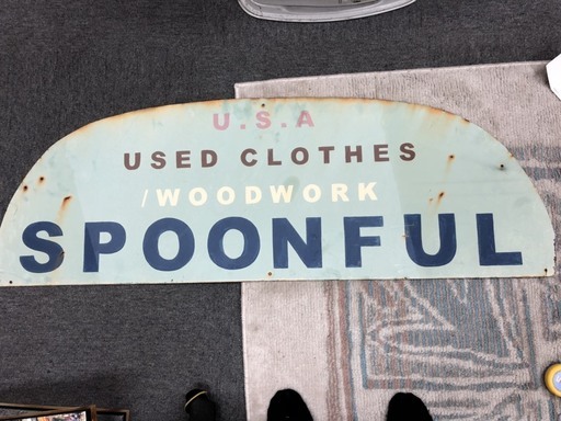 【大売出し！】アメリカ標識看板　店舗「U.S.A USED CLOTHES /WOODWORK SPOONFUL」