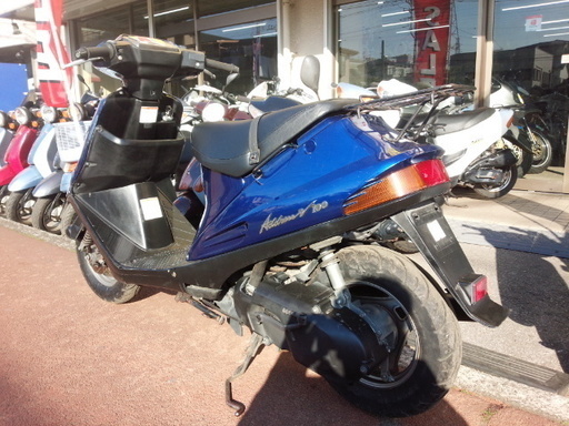 NO.2609　アドレスＶ１００　シャッターキー付き　後期モデル　２サイクルエンジン　ブルー　☆彡 NO.2609 アドレスV100 シャッターキー付き 後期モデル 2サイクル