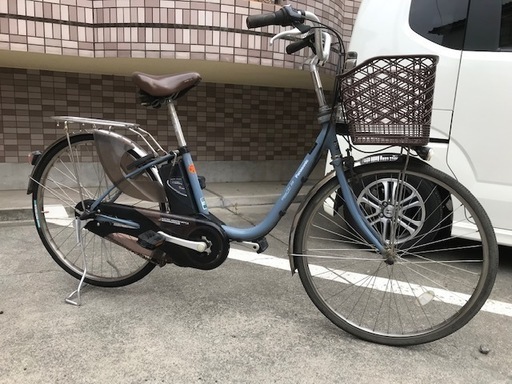 売り切れました！￥３万！【中古車】　26インチパナソニック電動アシストViVi　ブルー　後ろタイヤ新品　鹿児島市