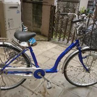 中古自転車(2013年3月購入) 26インチ 青 カバー(新品)有り