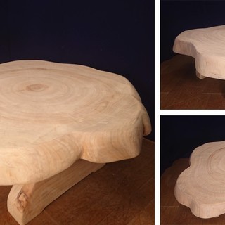 【Ｄ12 檜 無垢 板厚み11.5㎝ 一枚板テーブル】