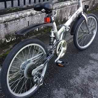 20インチ・折り畳み自転車 BF–αⅡ アルミフレーム リアサス・シマノ6段変速