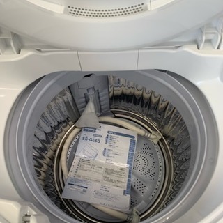 2018年製 極上超美品 SHARP 6㎏ 黒カビブロック「穴なし槽」高濃度洗浄「ドルフィンパルAg+」洗濯機【ES-GE6B-W】