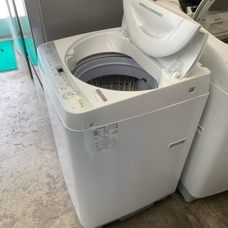 2018年製 極上超美品 SHARP 6㎏ 黒カビブロック「穴なし槽」高濃度洗浄「ドルフィンパルAg+」洗濯機【ES-GE6B-W】