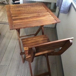 【お値下げ】IKEA折りたたみ式 テーブルチェアセット