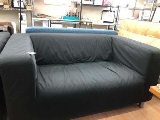 【IKEA】2人掛けソファ 黒色（幅140cm）