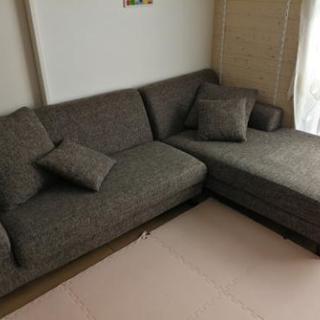 関家具　L字型ソファ　替えカバーあり