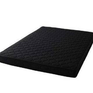 【激安セール】ダブル・マットレス付・デザイナーズベッド・高級レザー・モダンデザイン・ブラック