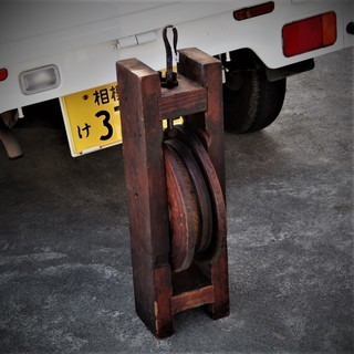 特大!総欅材井戸の滑車(つるべ) アンティーク雑貨 古民具・骨董