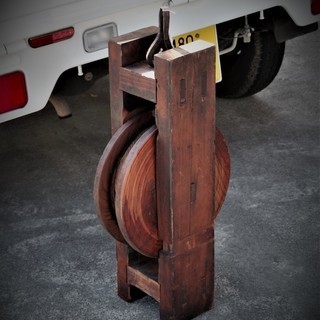 特大!総欅材井戸の滑車(つるべ) アンティーク雑貨 古民具・骨董