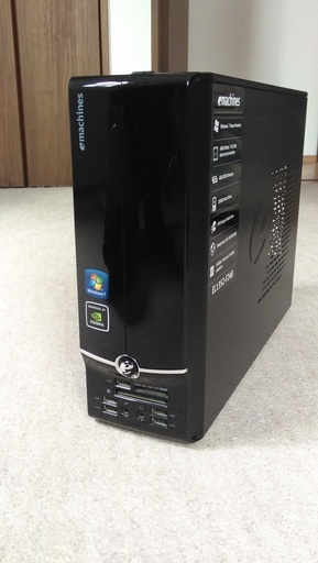 Emachines デスクトップパソコン El1352 F24b Windows7 32bit 中古 Reirei 味岡のデスクトップパソコンの中古あげます 譲ります ジモティーで不用品の処分