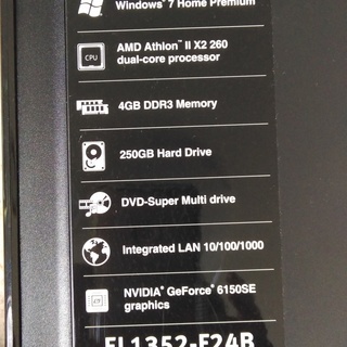 Emachines デスクトップパソコン El1352 F24b Windows7 32bit 中古 Reirei 味岡のデスクトップパソコンの中古あげます 譲ります ジモティーで不用品の処分