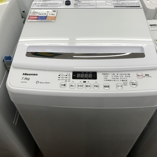 【未使用品】簡易乾燥機能付洗濯機　ﾊｲｾﾝｽ　HW-G75　7....