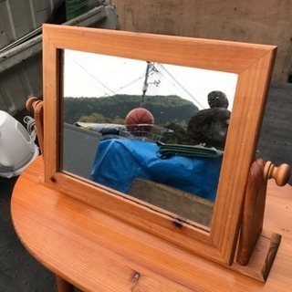 木製 置き鏡