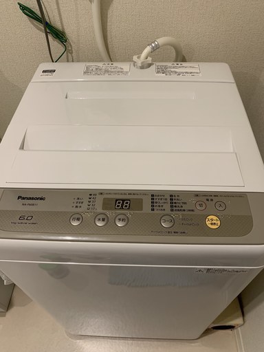 美品2017年製Panasonicパナソニック全自動洗濯機NA-F60B11