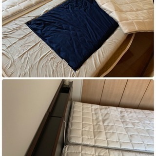 ★美品★アスリープ ASLEEP シングルベッド2台 ワイドキング