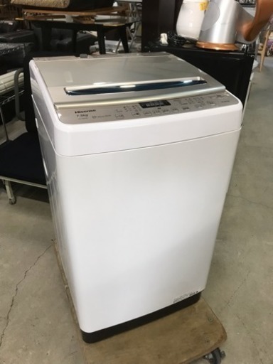 中古美品！2018年製 Hisense ハイセンス 全自動電気洗濯機 HW-DG75A 7.5kg 洗い