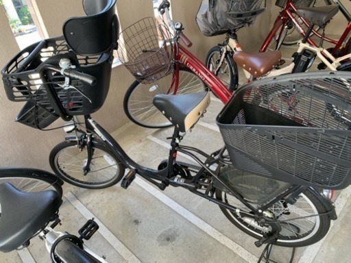 【美品】子供のせ自転車 非電動 子供乗せ自転車