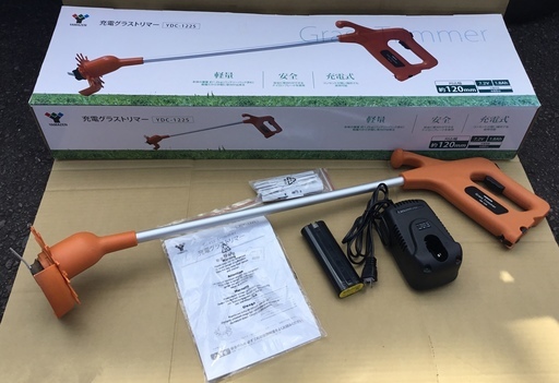 ＜良品＞山善 電動草刈り機 充電式 YDC-122S