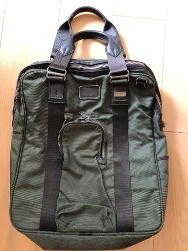 TUMI トートバッグ オリーブ・カーキ FXTバリスティックナイロン ナパレザー