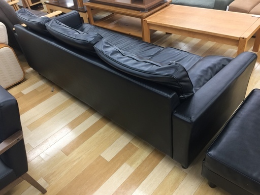 ブラック 3人掛けソファー【トレファク岸和田】 - 3人掛けソファ 