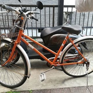 中古自転車　26号　オレンジ　日本製