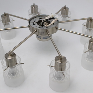 431)【美品】光色切替・調光リモコン付 LEDシャンデリア～14畳