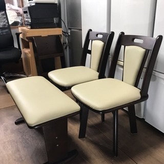 セシール 折りたたみダイニングテーブルセット ダークブラウン
